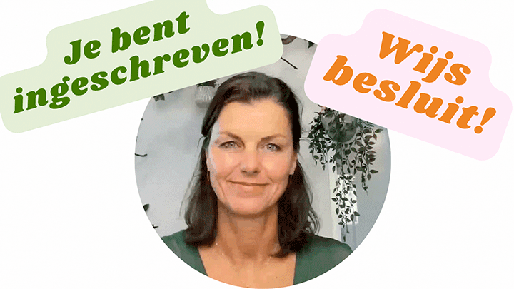 Bedankt voor je inschrijving